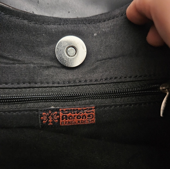 Vintage Handmade Beaded Floral Embroidered Red Tote Bag - Picture 7 of 11